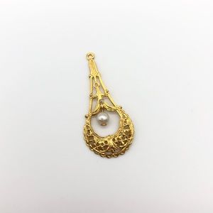 Gold Tone Filigree Pendant